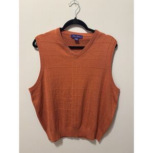 Alan Flusser Men's Medium Pullover‎ Knit 100% Silk Vest